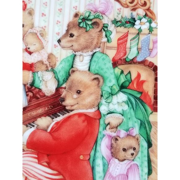 Christmas Avon Plate Together for Christmas 1989 Porcelain 8" Trimmed 22k gold - Picture 7 of 12